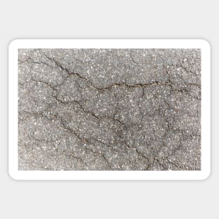 Cracked Asphalt Surface Sticker